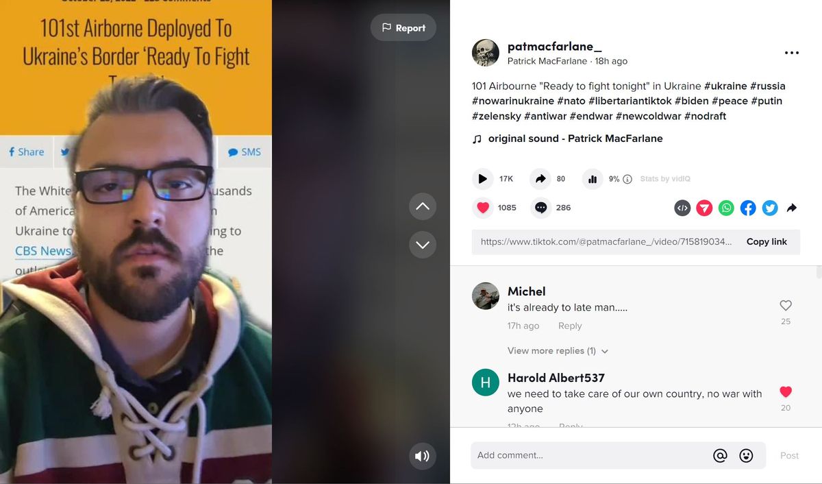 Alleged U.S. Paratrooper Says 82nd Airborne Has Been in Romania for '8 Months'